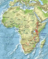 Route durch Afrika 